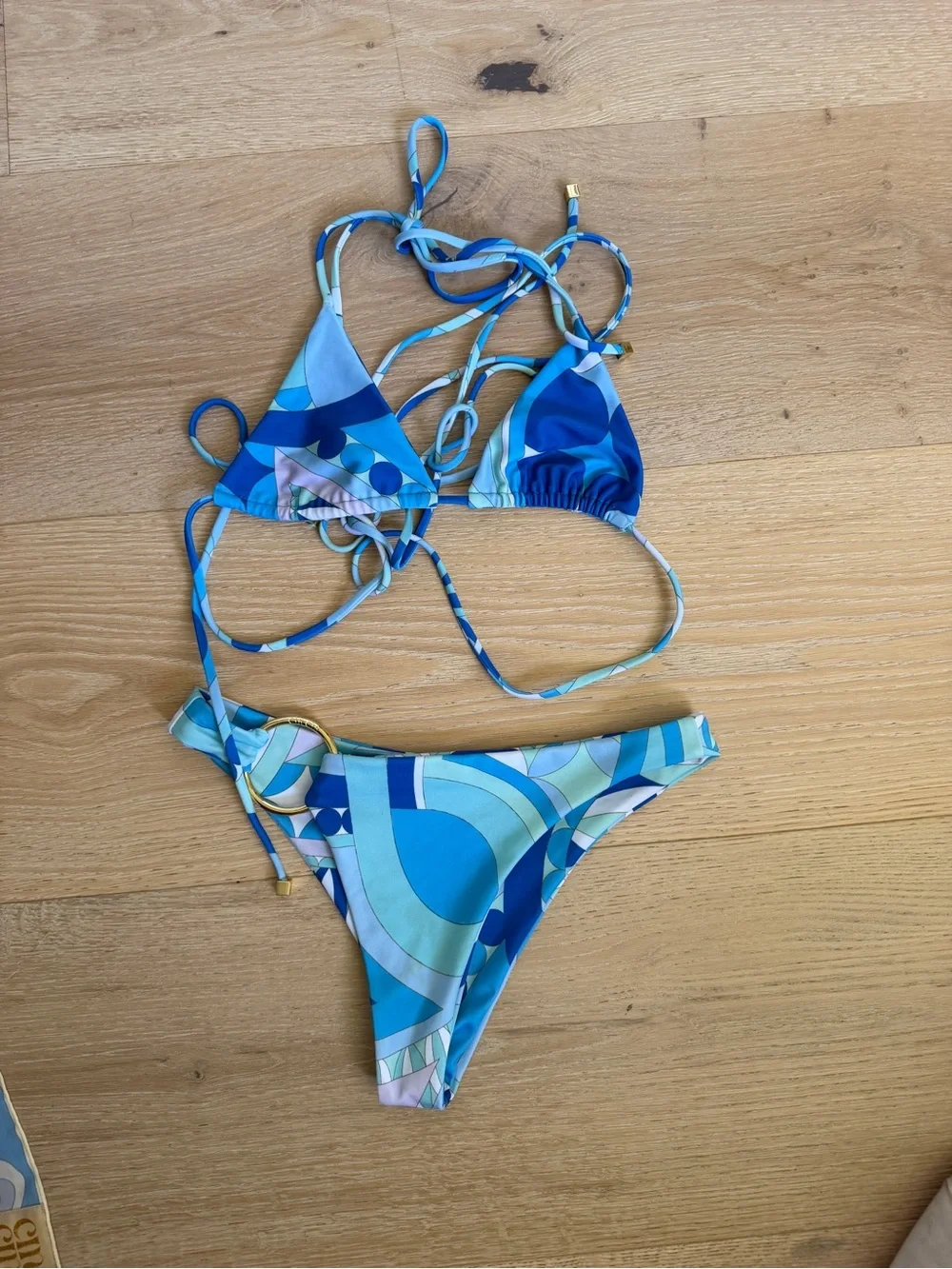 CinCin Triangle Bikini Set with Matching Sarong